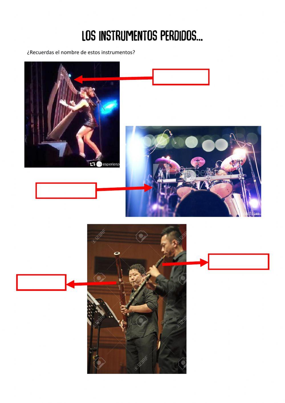 Identifica los instrumentos