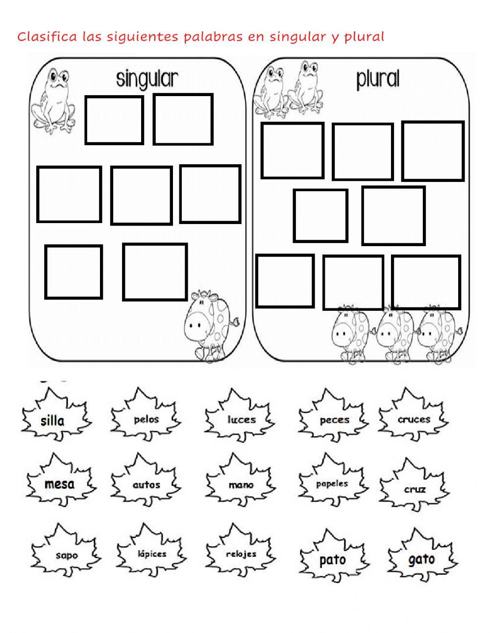 El singulatr y el plural