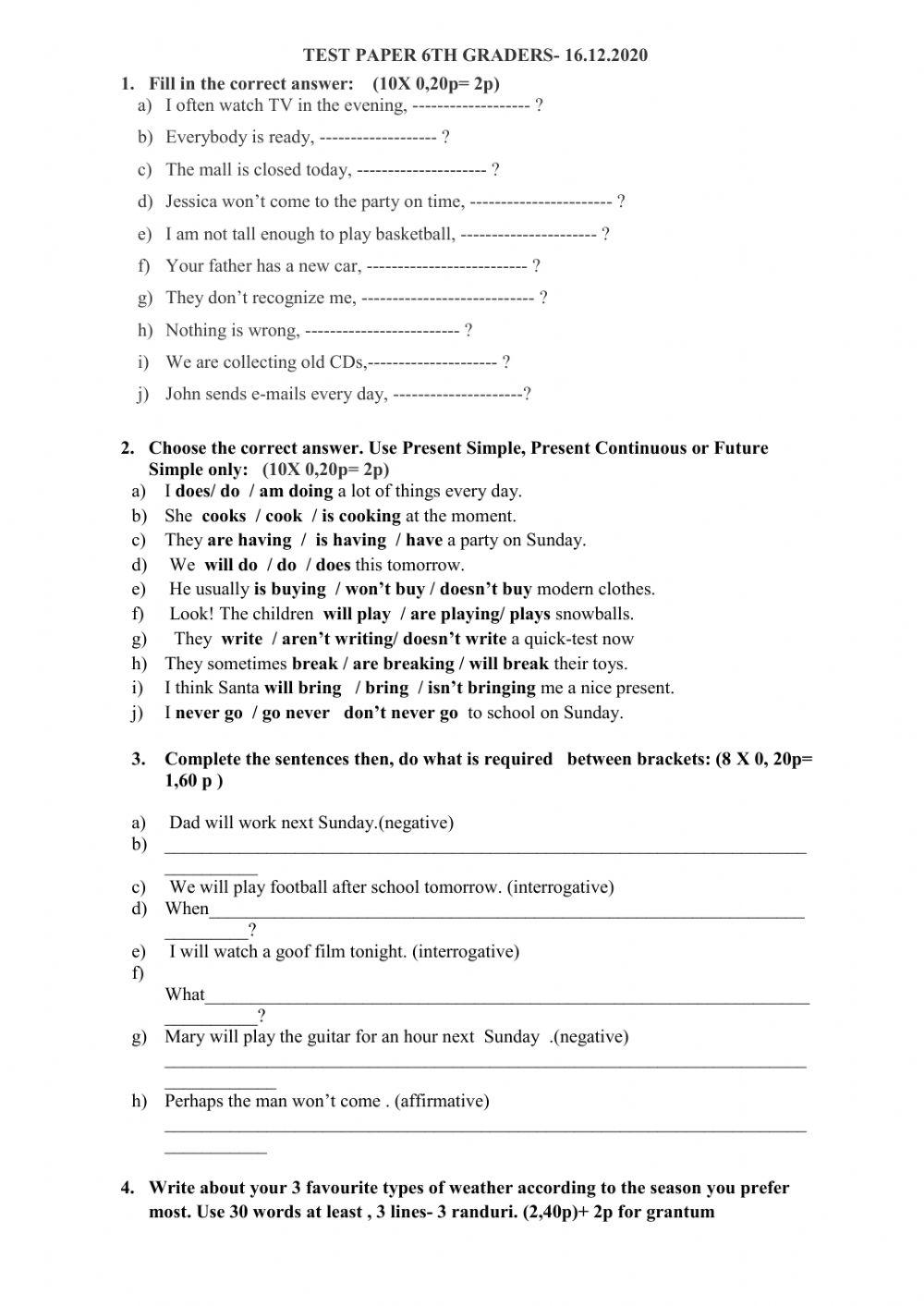 Craft Ideas For 6th Graders