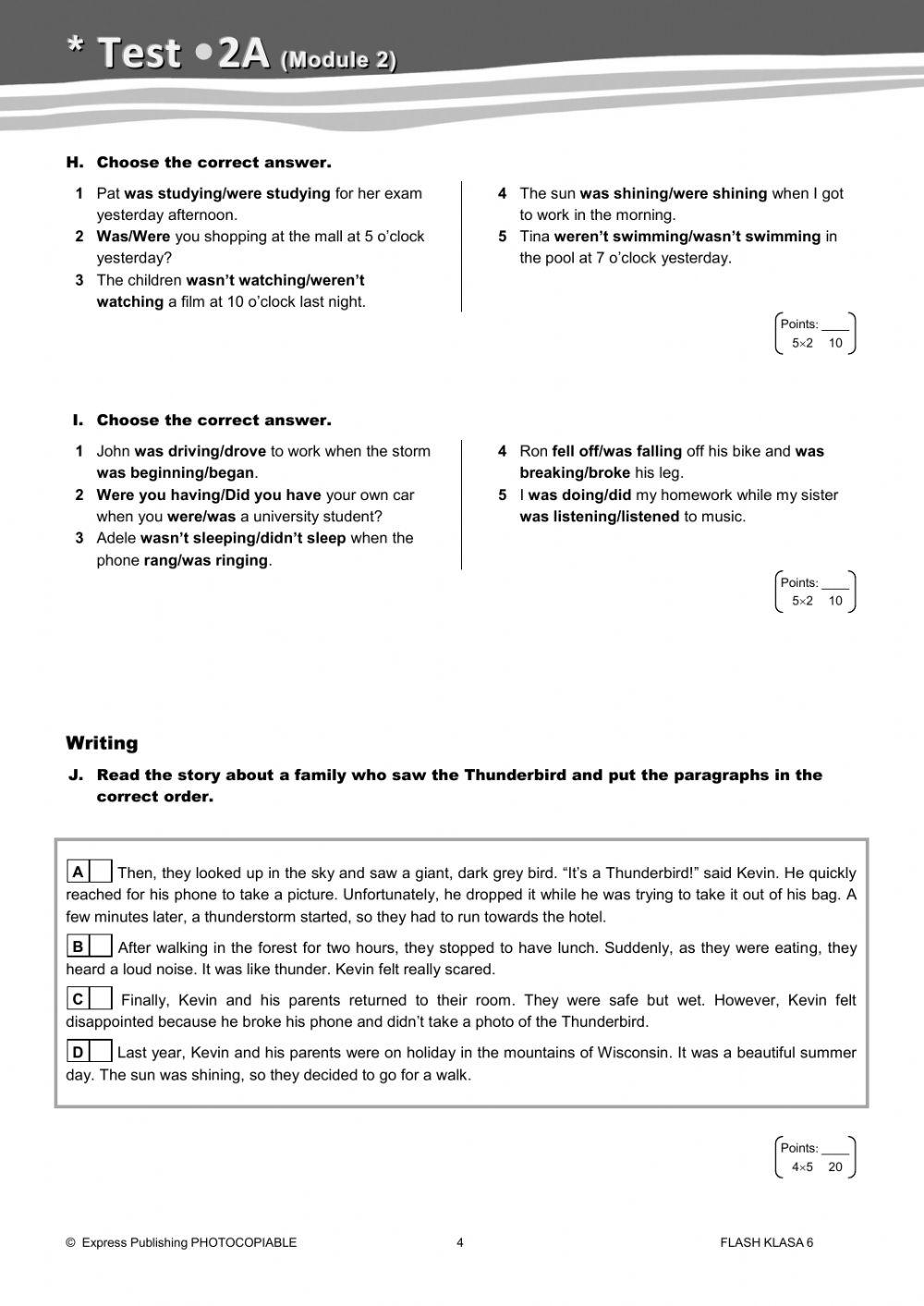 Flash 6 moduł 2 test worksheet | Live Worksheets