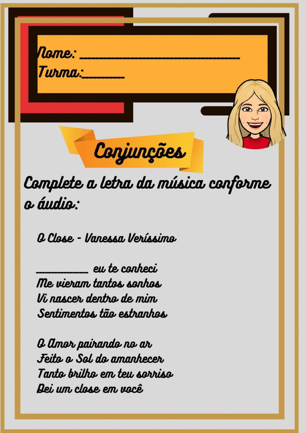 Atividade de Conjunções