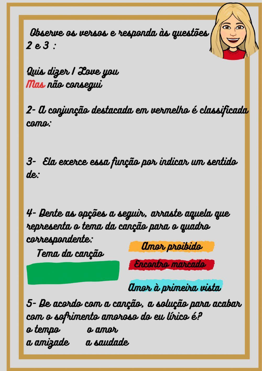 Atividade de Conjunções