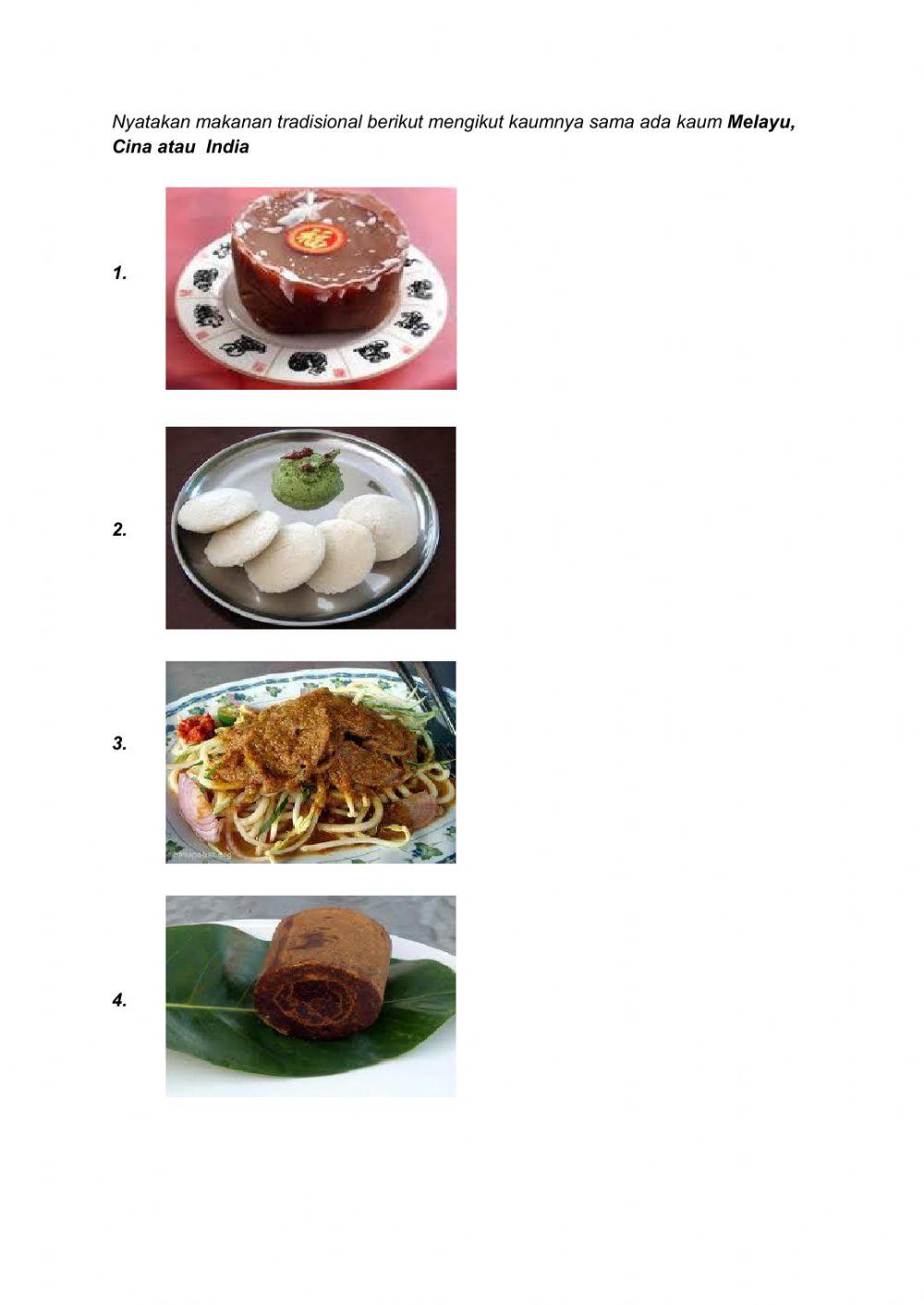 Makanan Tradisional Kaum di Malaysia