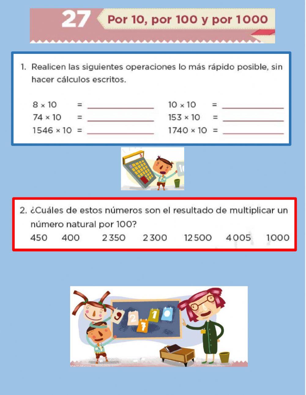 Multiplicación por 10,100,100
