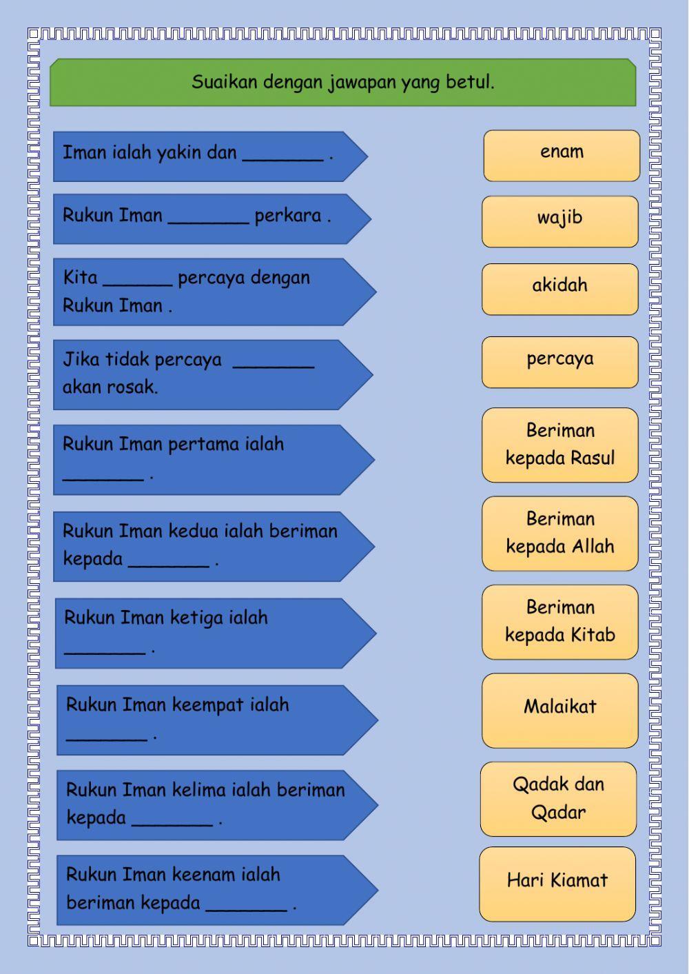Latihan Rukun Iman