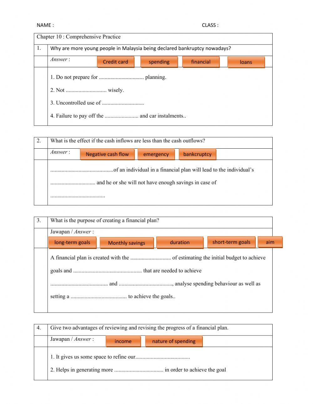 Chapter 10 financial management form 4 kssm