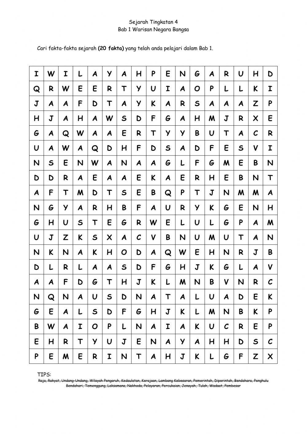 Sej T4B1 Warisan Negara Bangsa (Fakta)