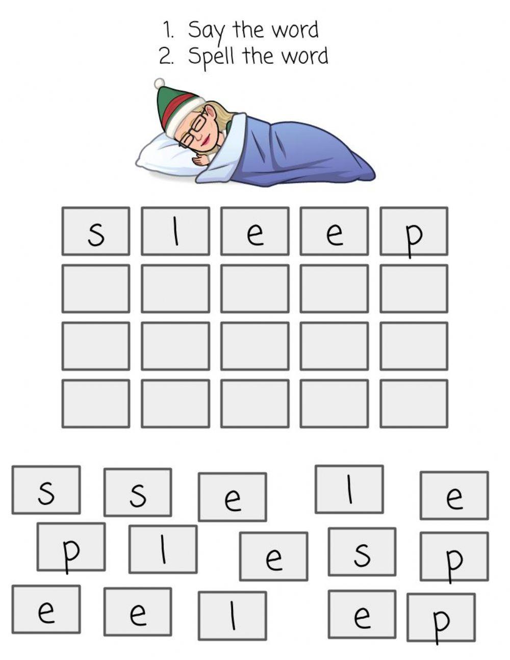 Sight Word: Sleep Sight Word: Sleep