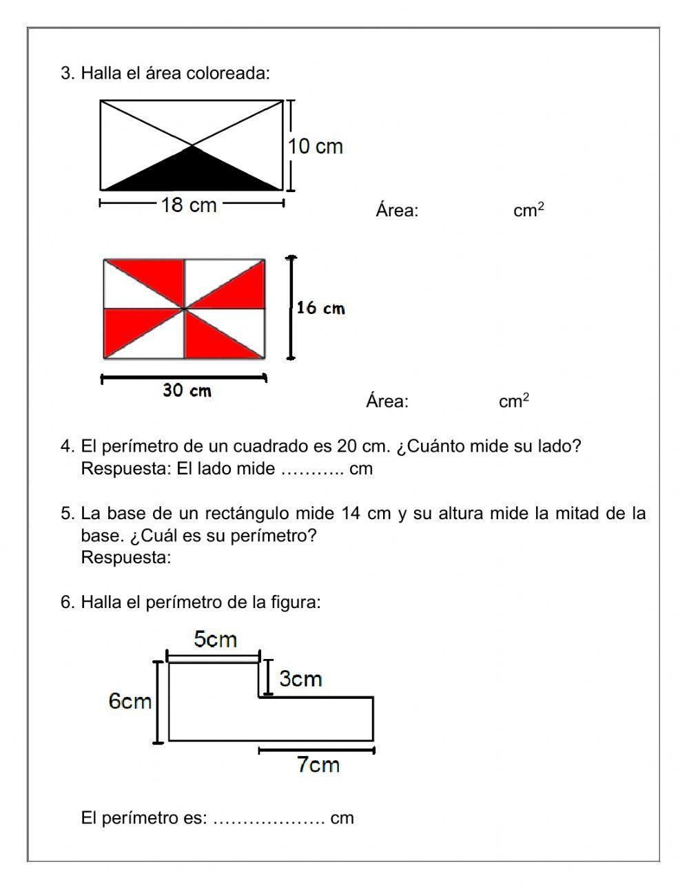Áreas y Perímetros