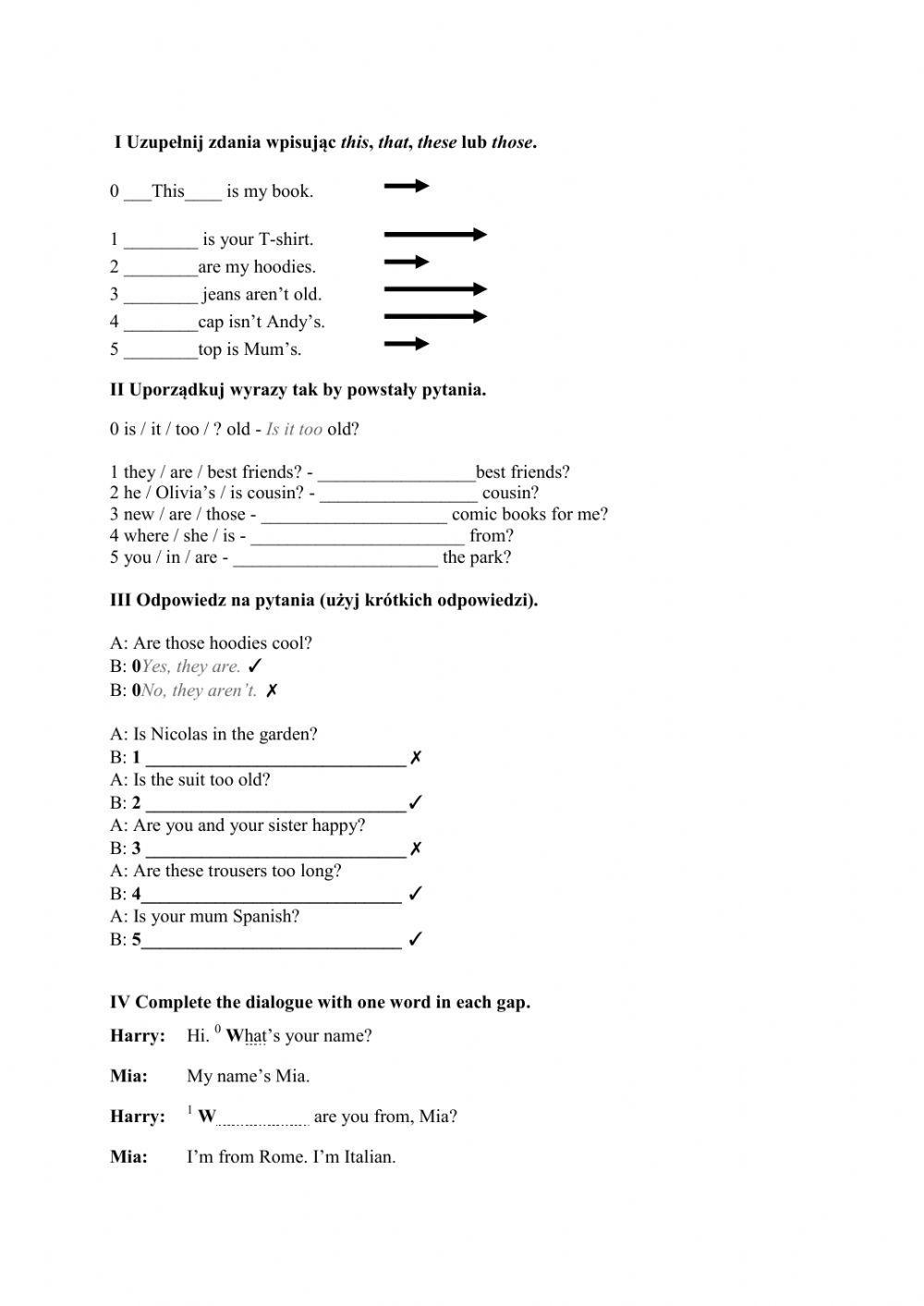 Unit 2  english class A1 - poprawa