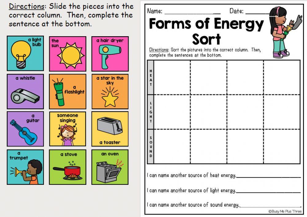 Energy sort online exercise for | Live Worksheets