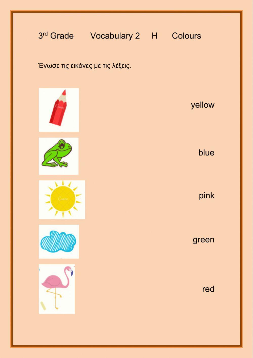 Colors online exercise for 3 Live Worksheets