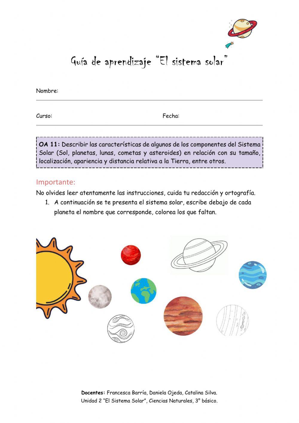 Guía -Sistema Solar-