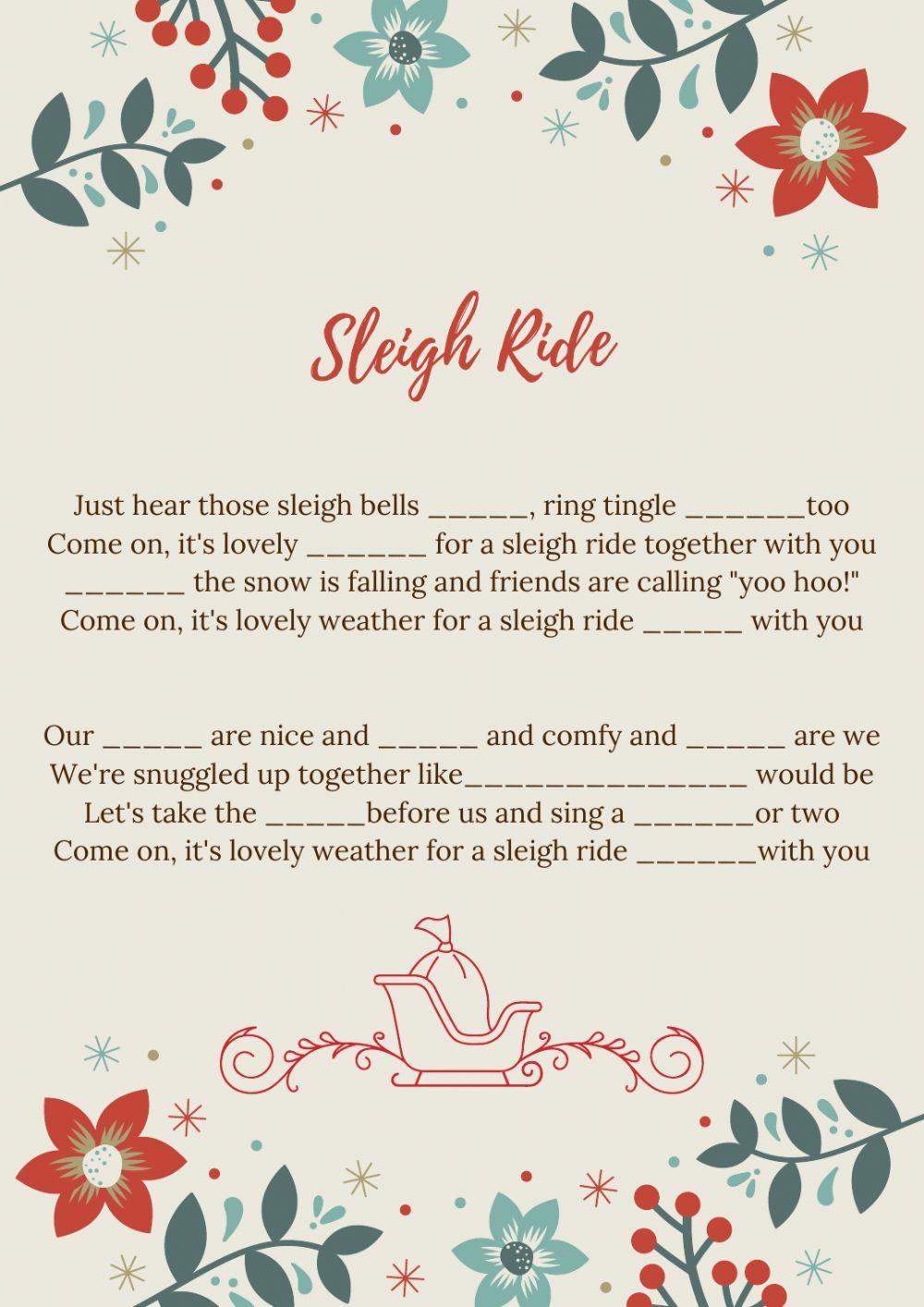 Christmas Songs Worksheets