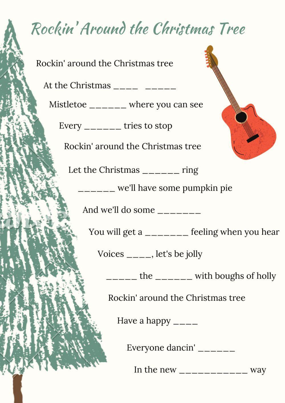 Christmas Songs Worksheets