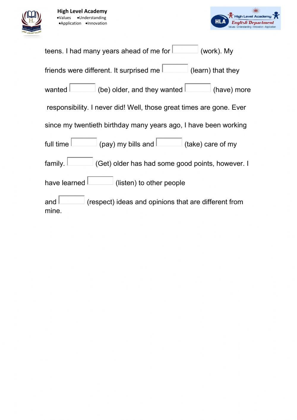 Gerund and Infinitive