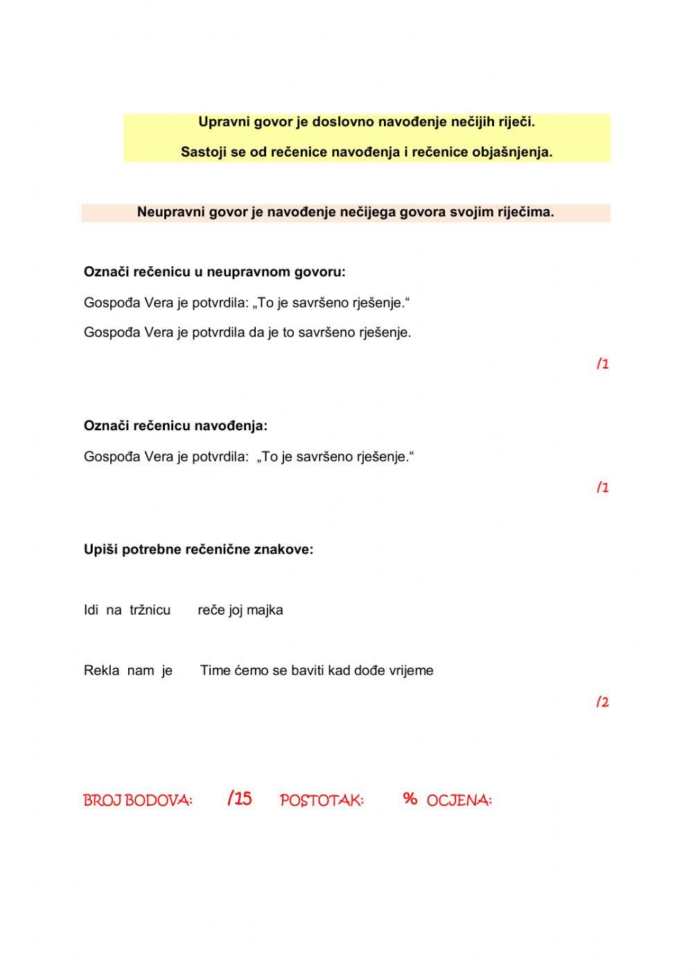 Veliko početno slovo i upravni i neupravni govor 7.r.