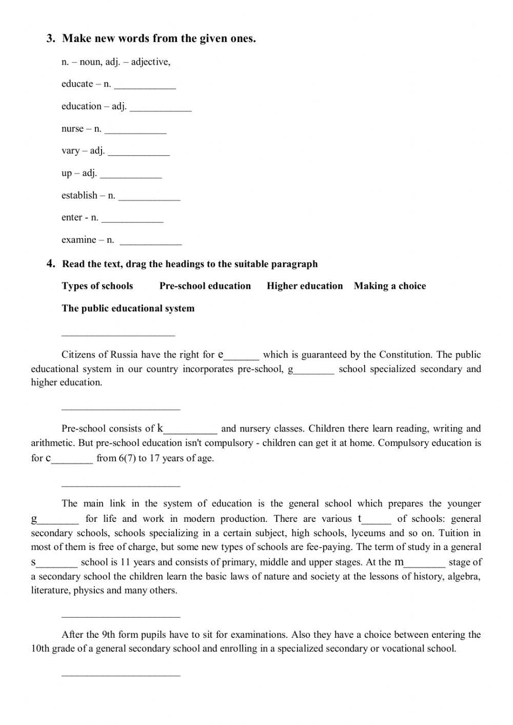 Educational system in Russia