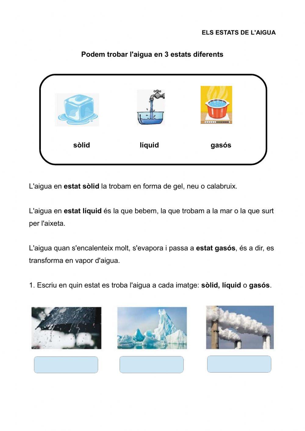 Els estats de l'aigua