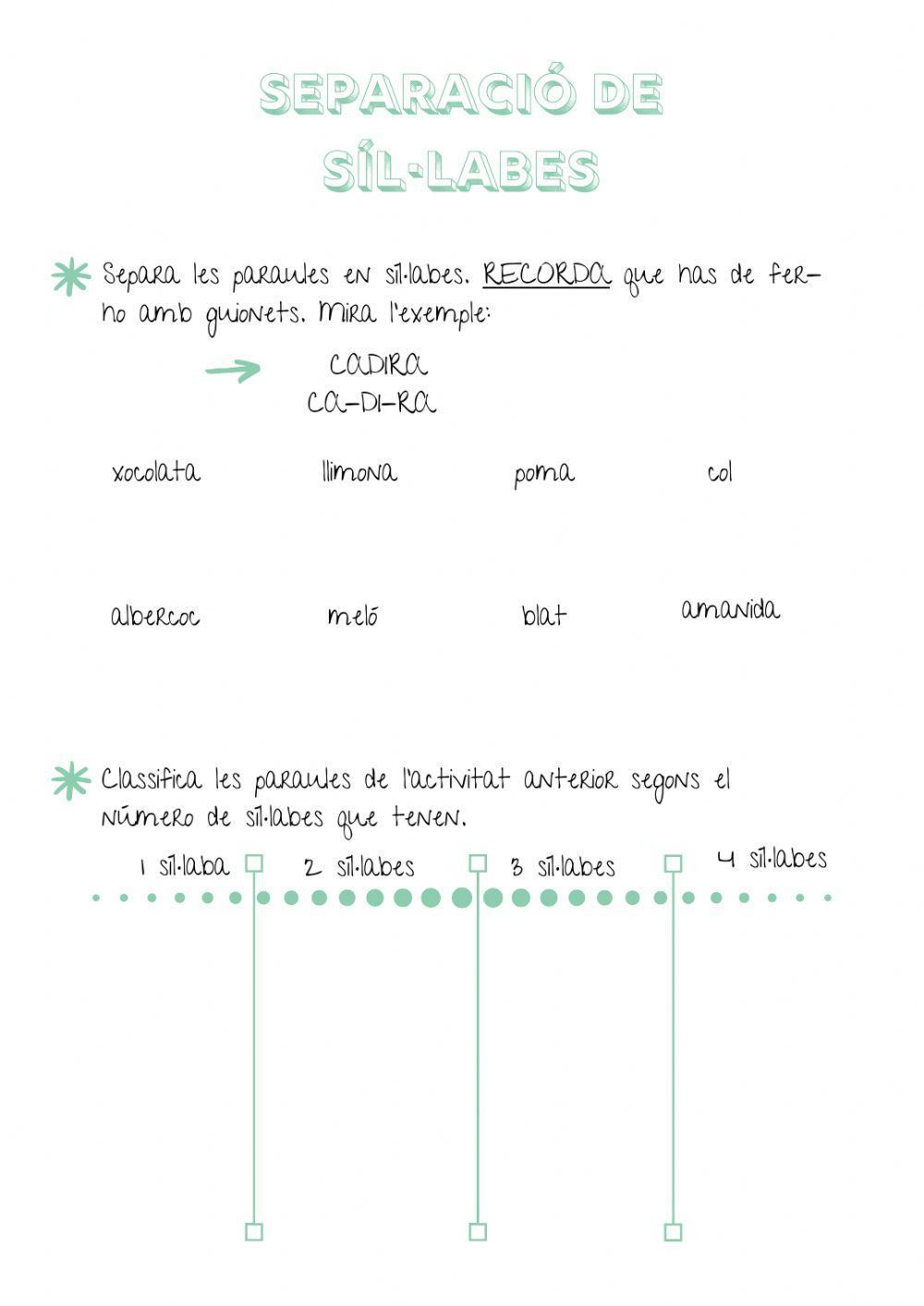 Separació de síl·labes