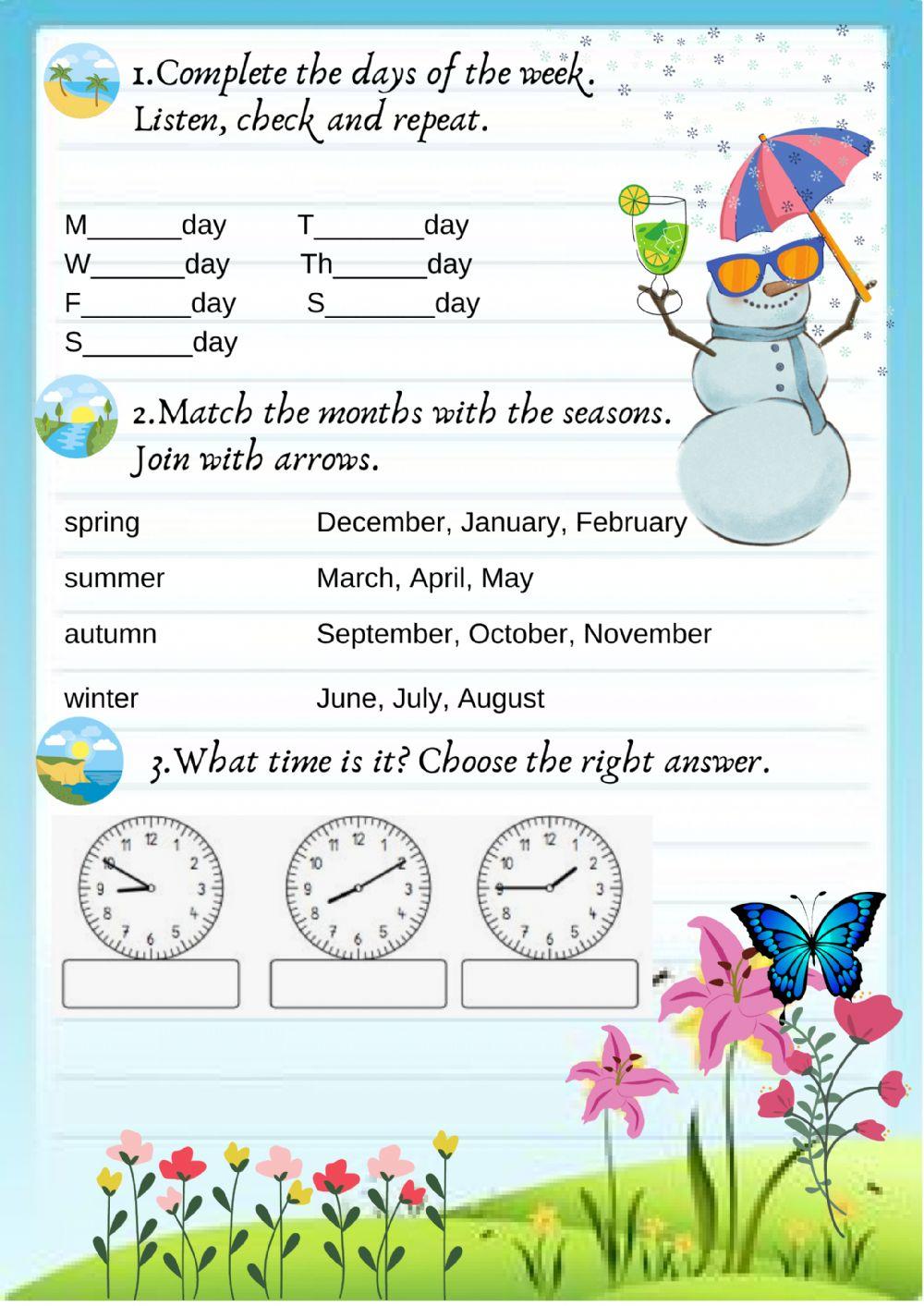 The days, the months