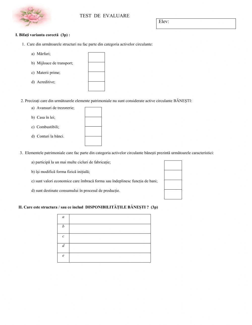 Disponibilități bănești