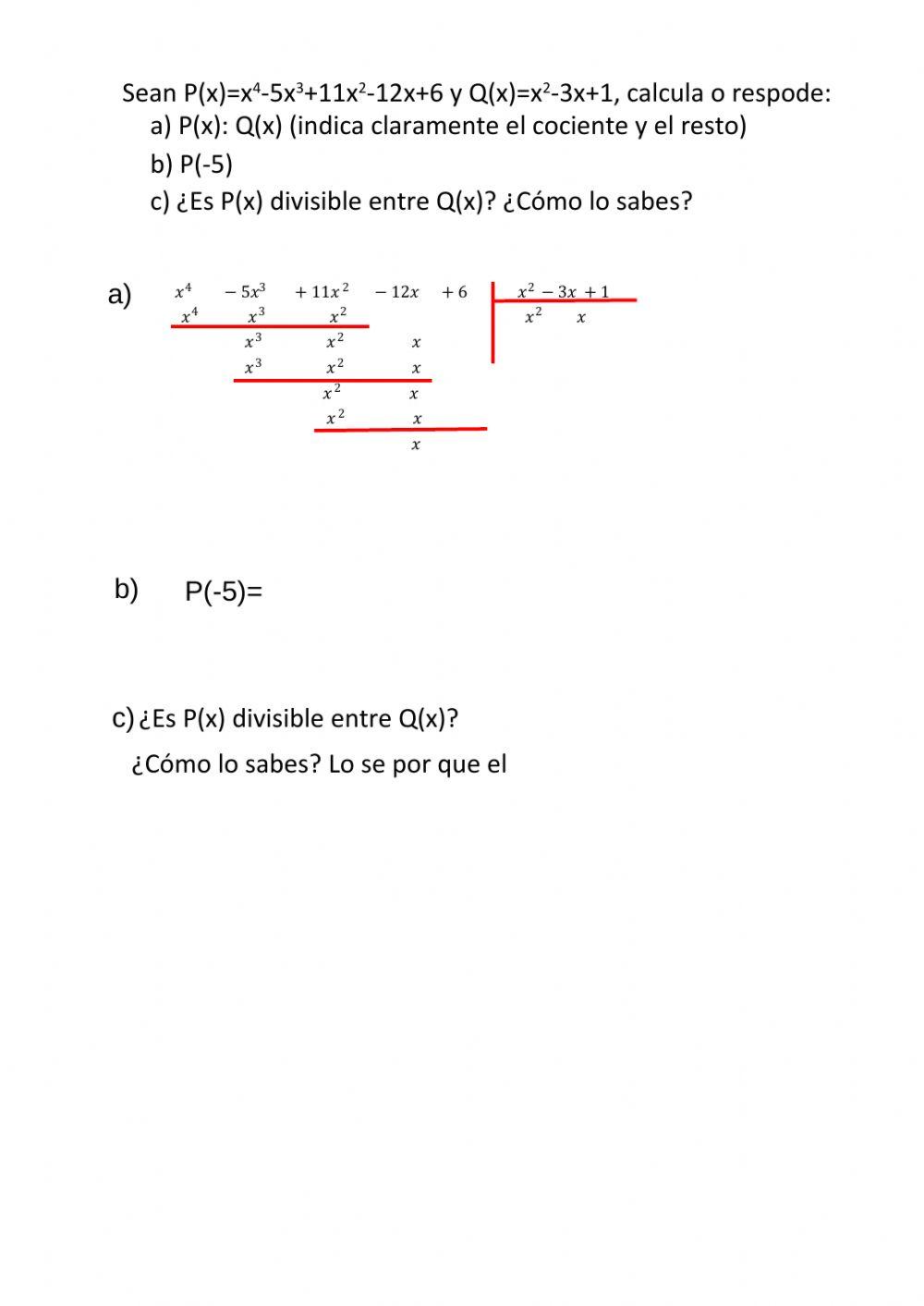 Operaciones con polinomios 1ª parte