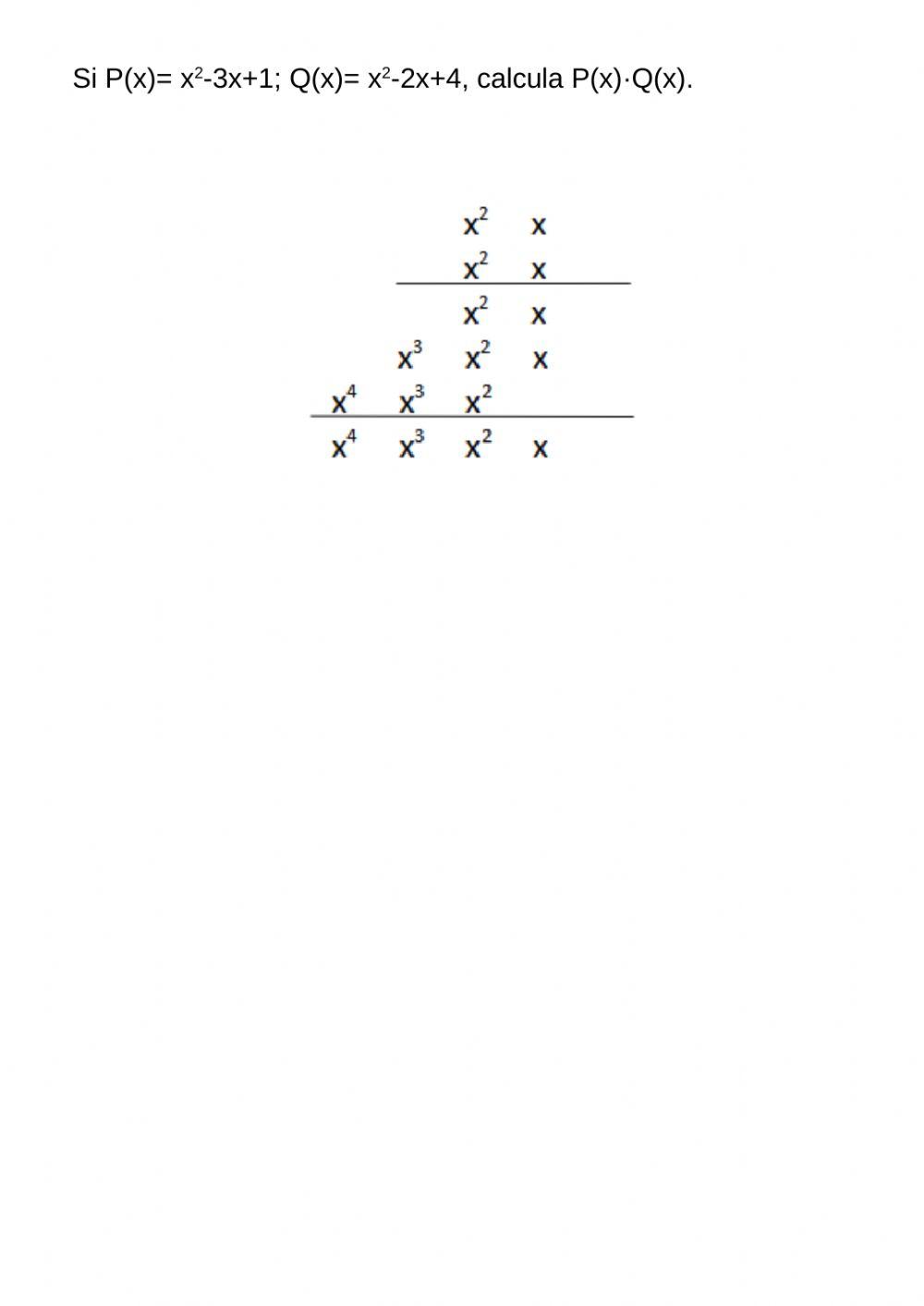 Multiplicación de polinomios