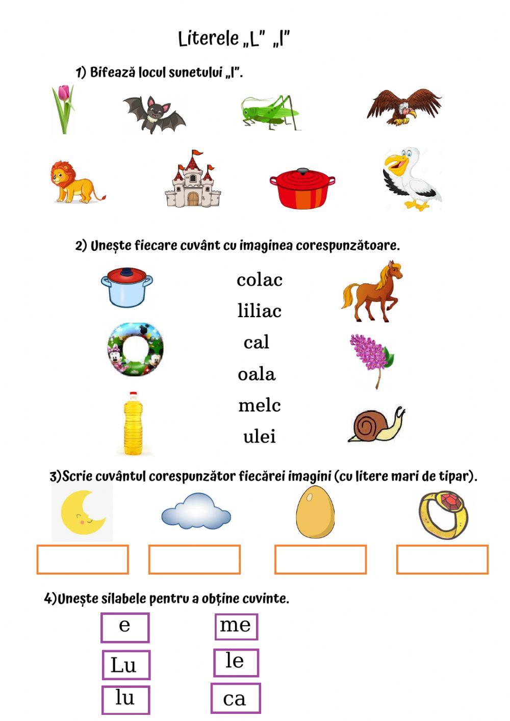 Literele „L”  „l” 