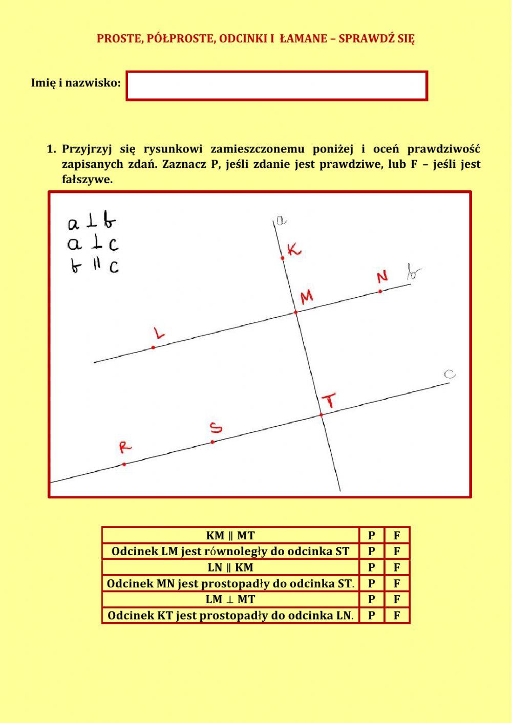 Podstawowe figury geometryczne - poprawa