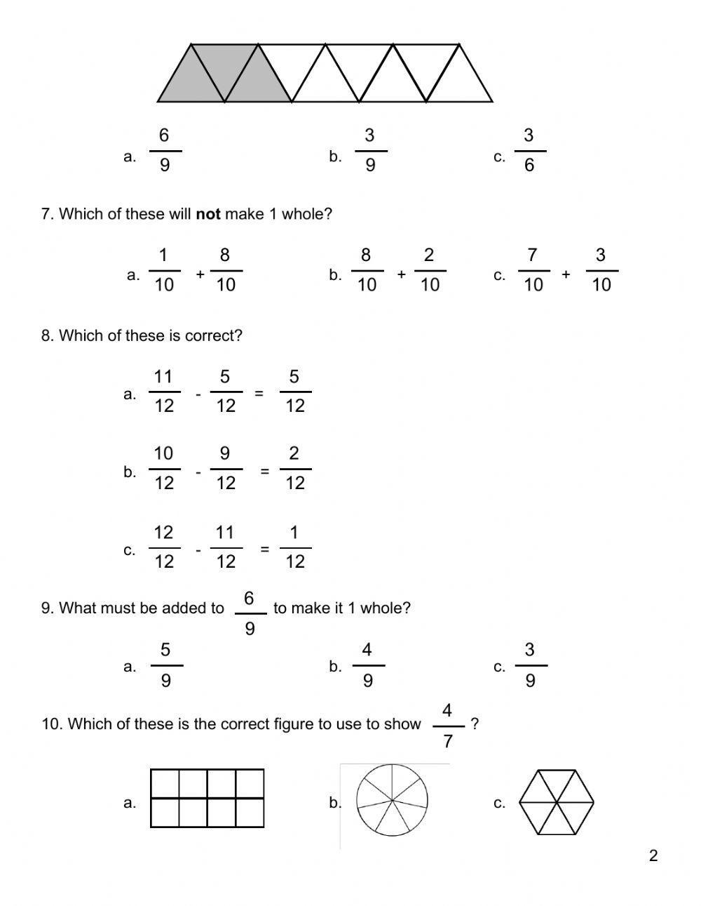 Math 5 3rd Qtr Summative Test A