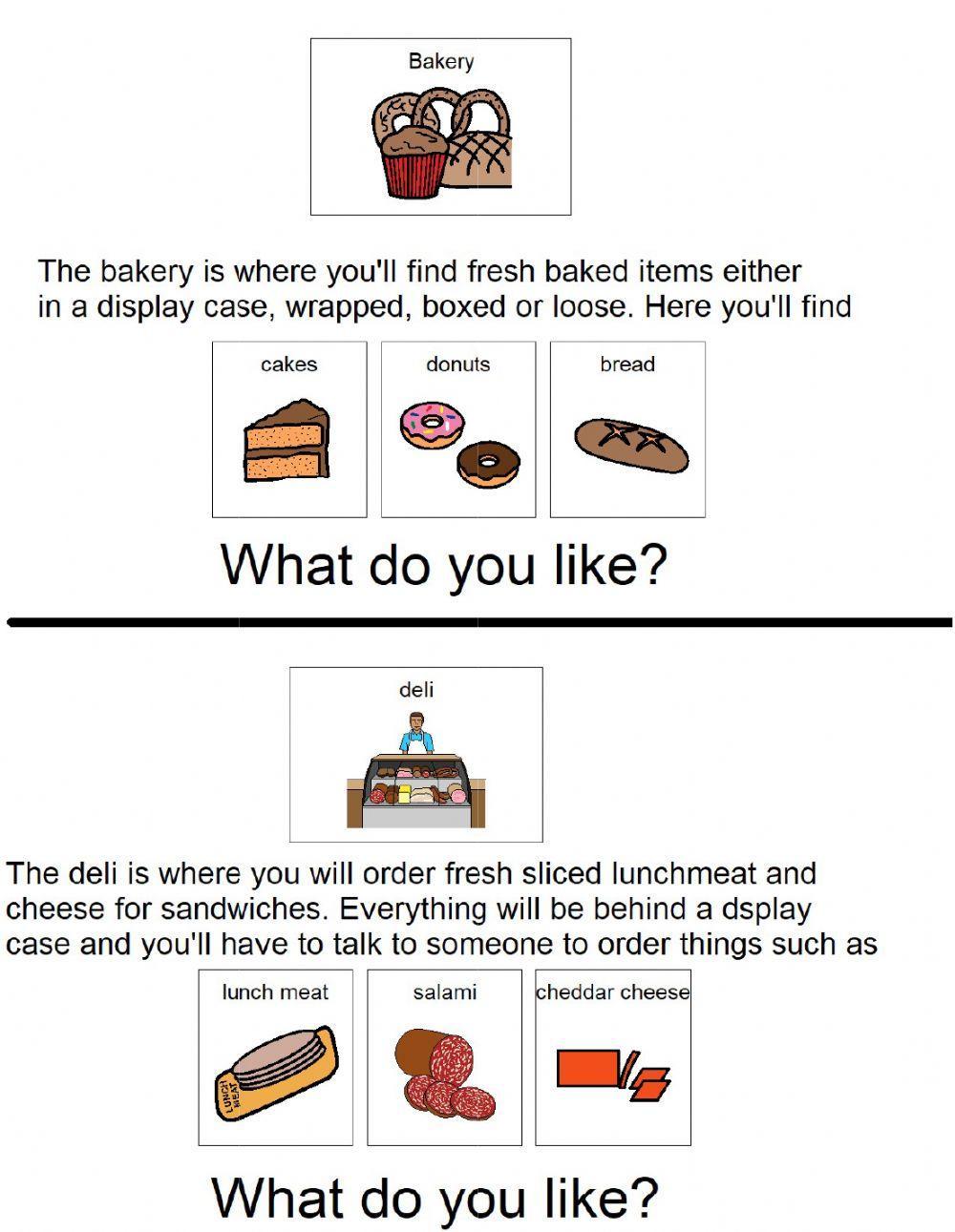 Grocery Store Departments