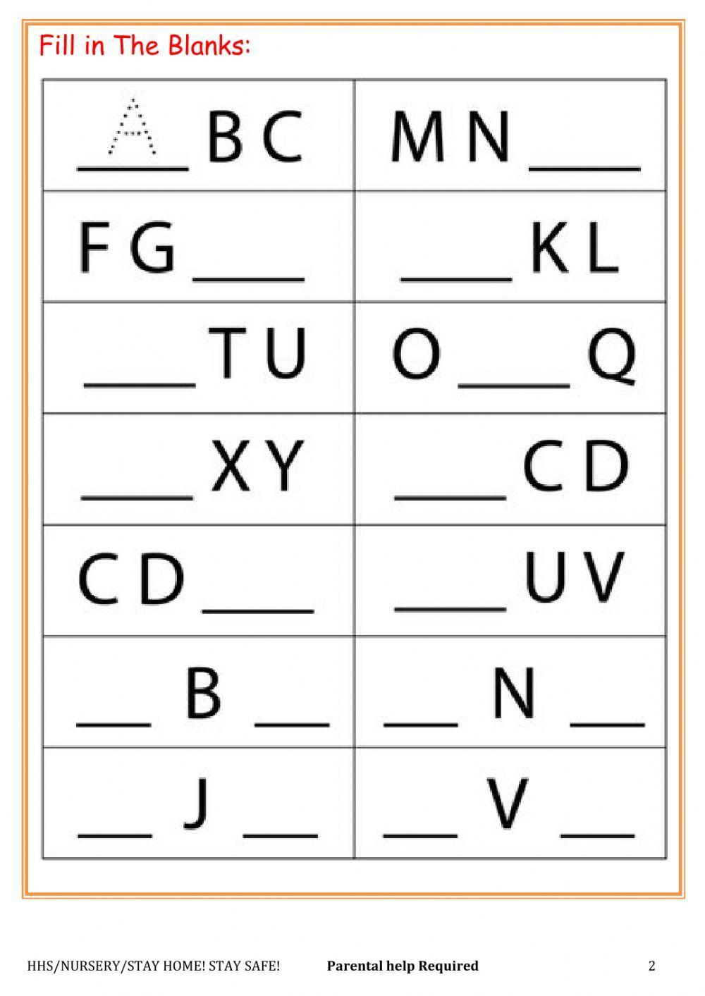 Nursery Alphabet A - Z
