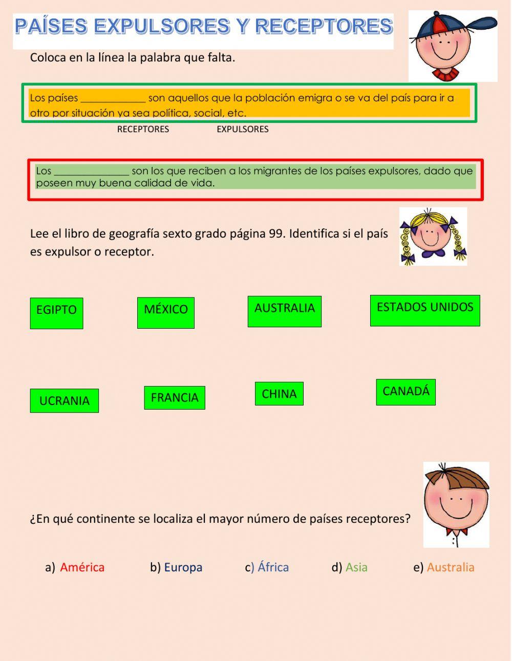 Países expulsores receptores