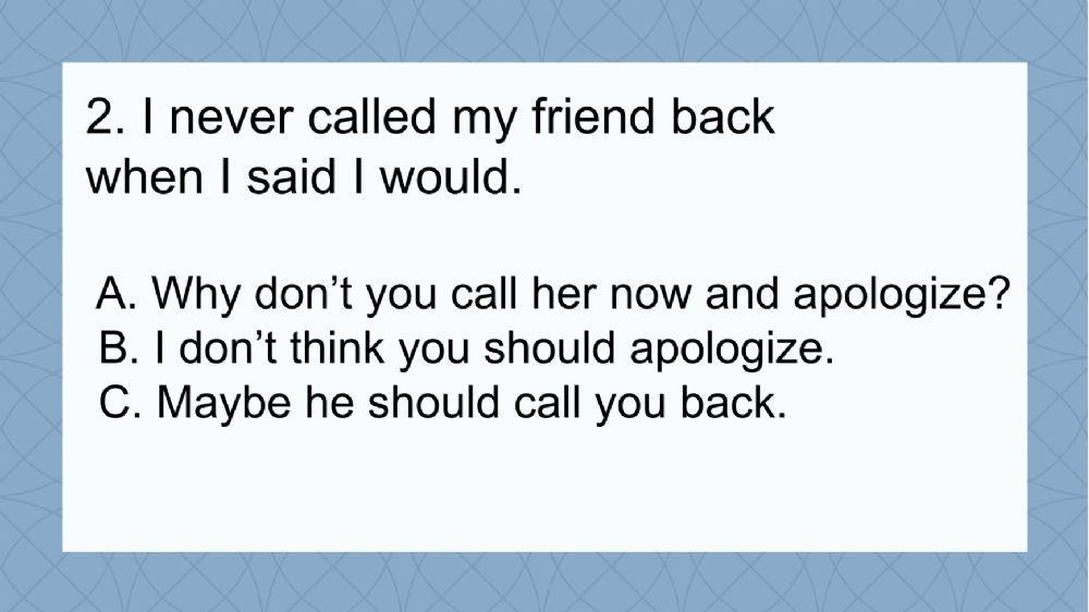 Making friendly suggestions