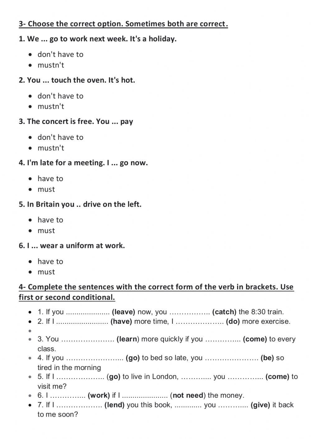 Final written exam 4th year