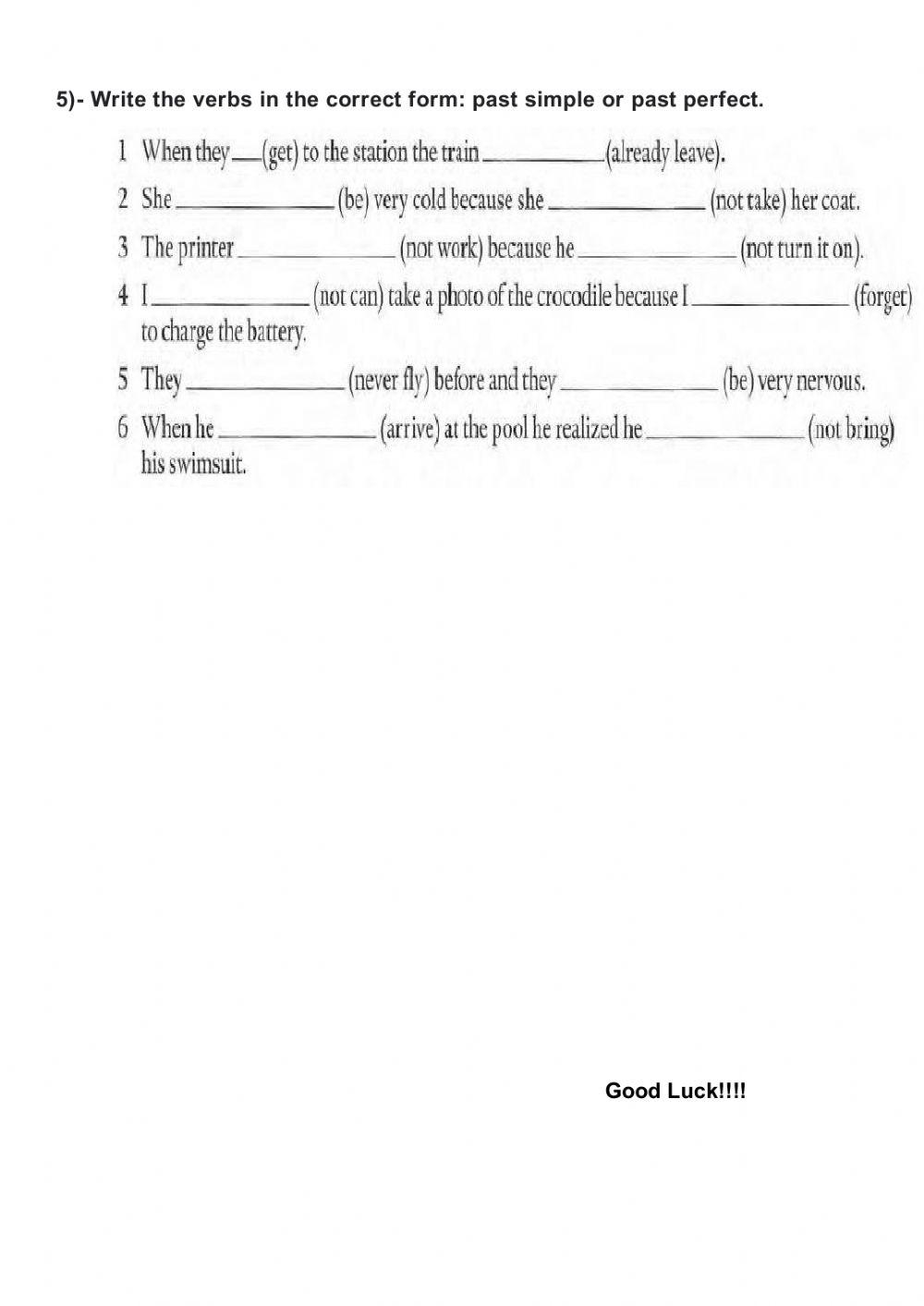 Final written exam 4th year