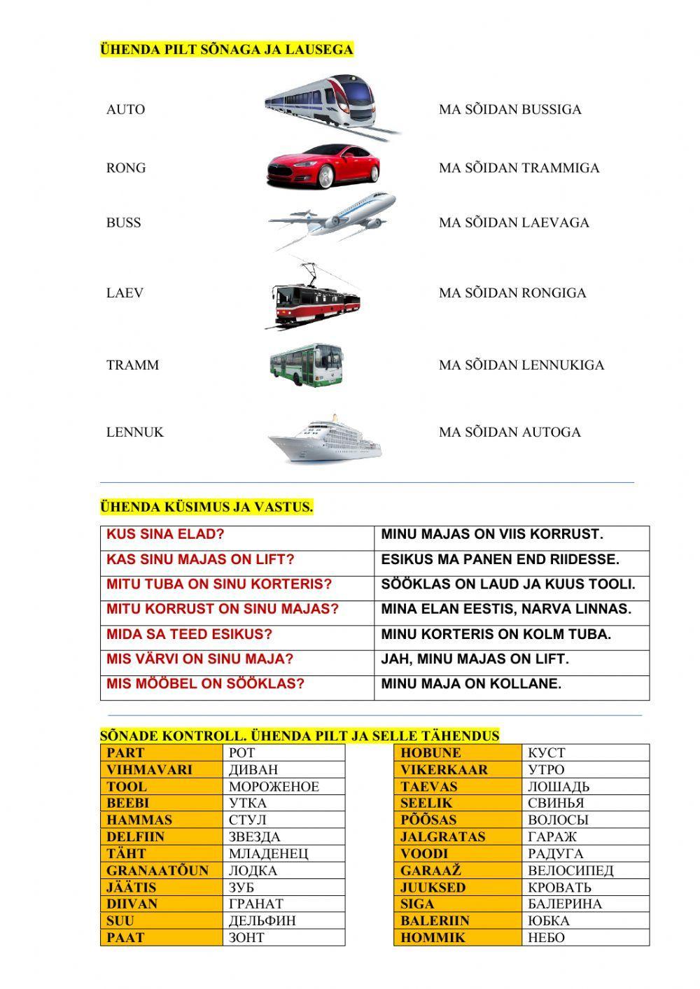 Minu kodukoht. Iseseisevtöö 1.klassile