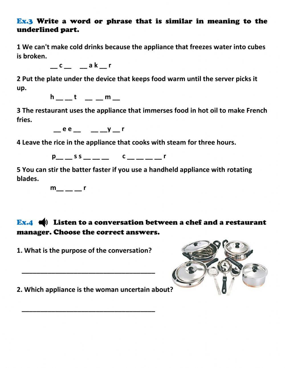 English for cooks. Unit 6