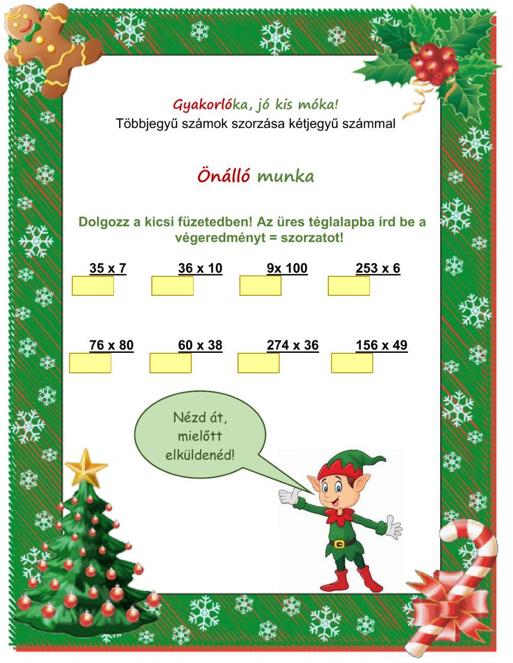 Többjegyű számok szorzása kétjegyűvel