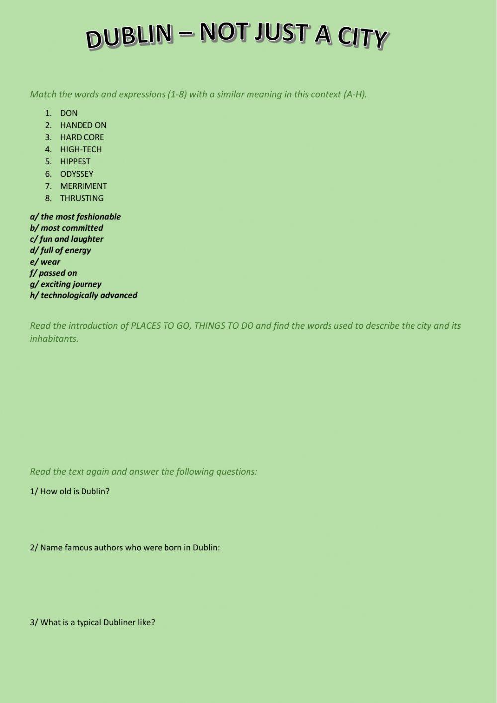 Dublin - not just a city