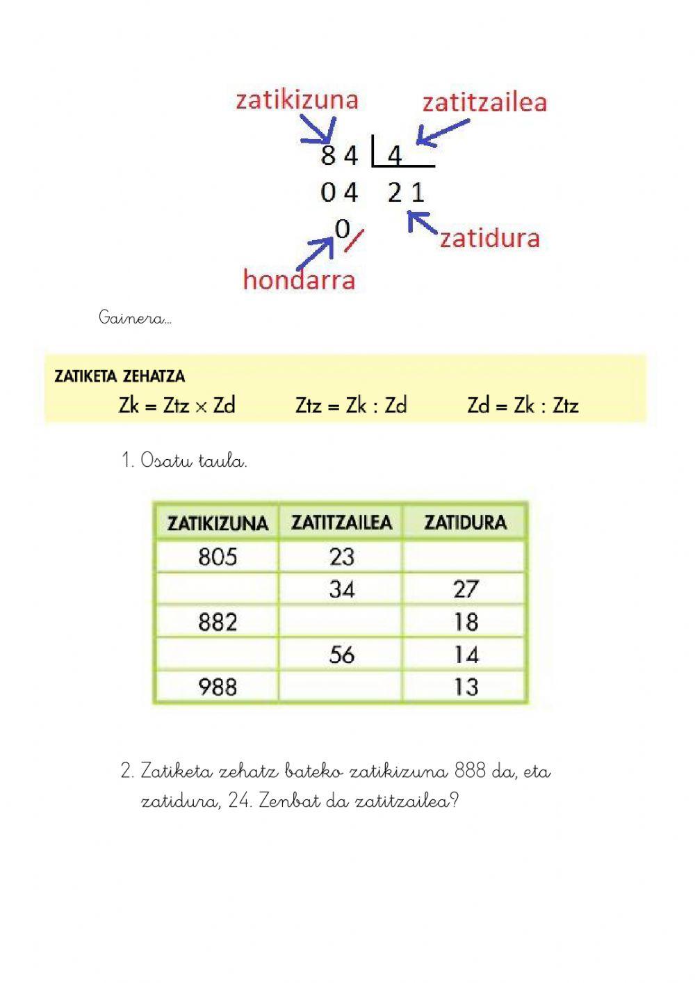 Zatiketak 2 zenbakiekin