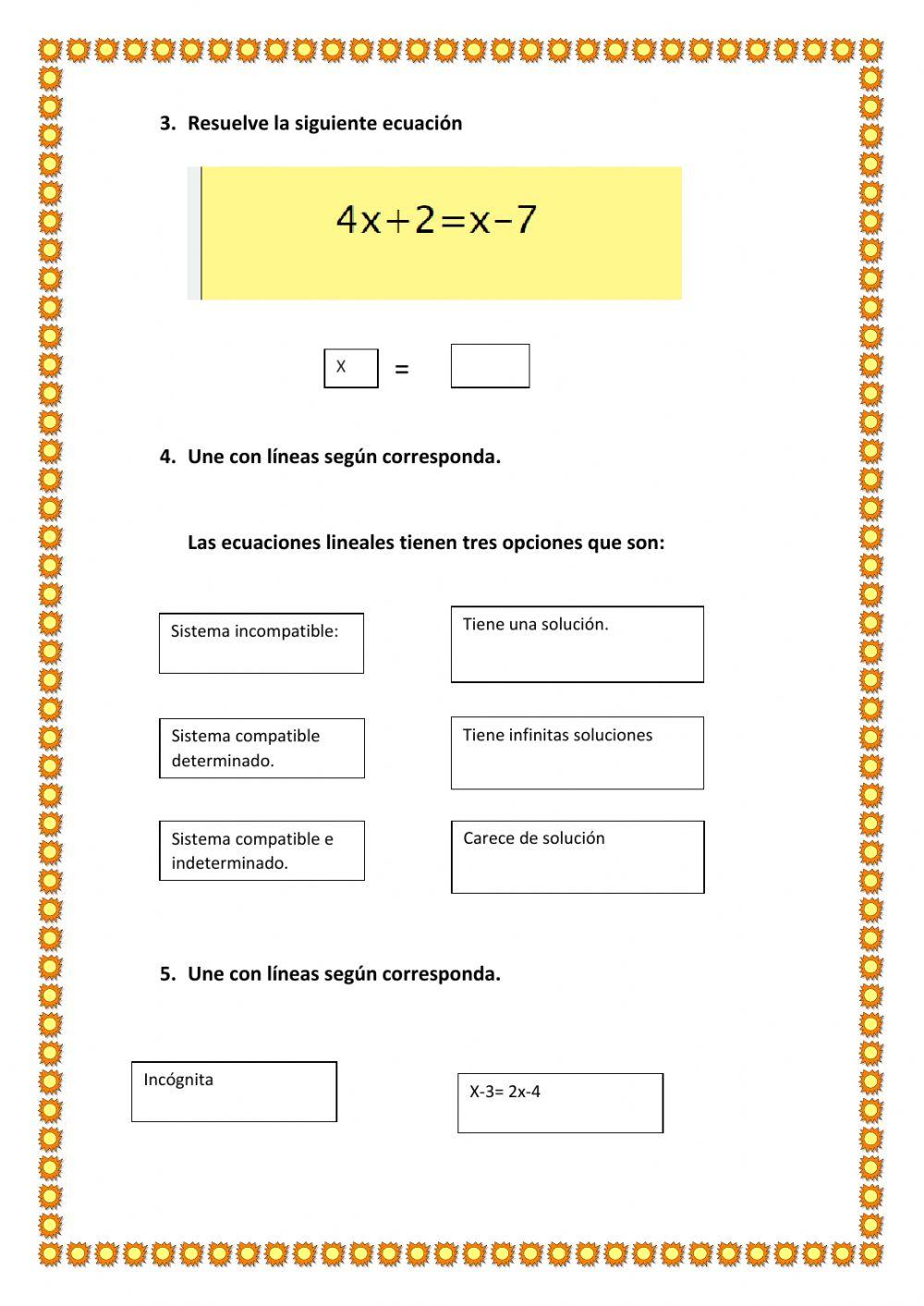 Ecuaciones de primer grado con una incógnita