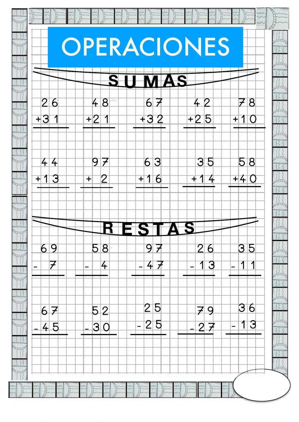 Sumas y restas 18-12-2020 Sumas y restas 18-12-2020