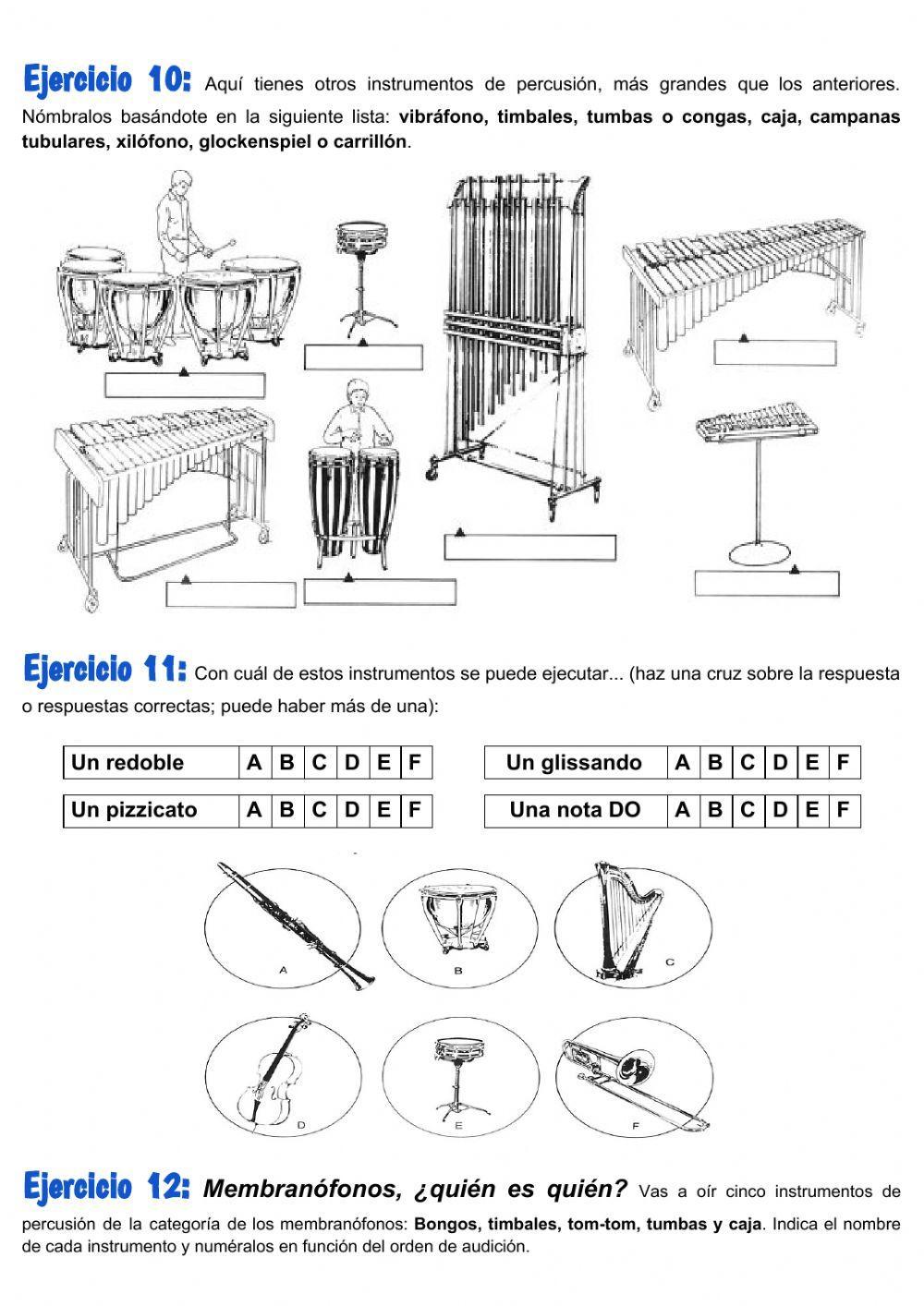 Unidad 5 Los instrumentos de cuerda y percusión
