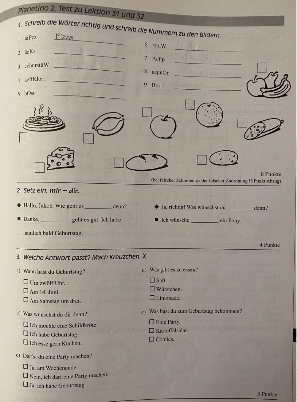 Planetino 2, Test zu Lektion 31 und 32 (Teil 1)