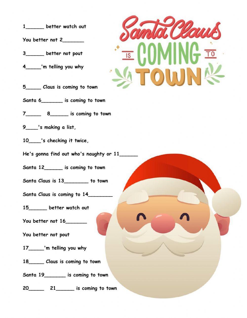 Santa Claus is coming to town