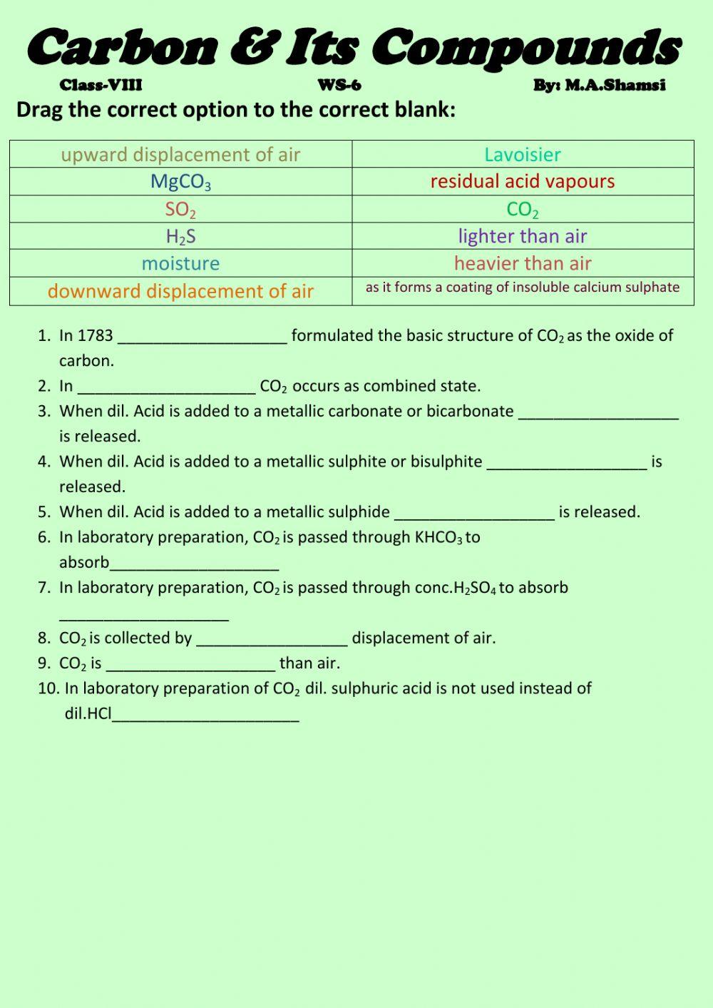 Carbon & its compounds