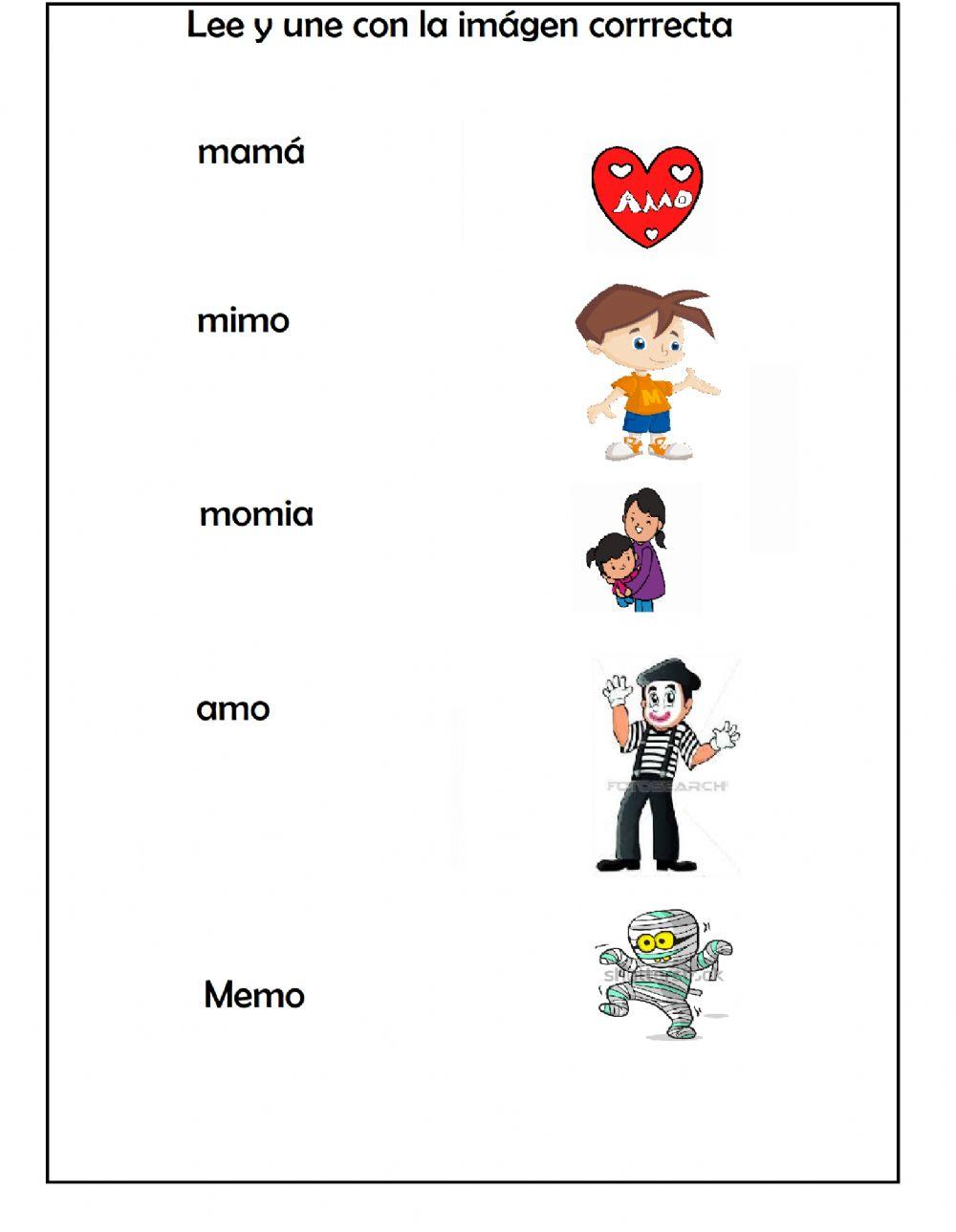 Palabras ma me mi mo mu