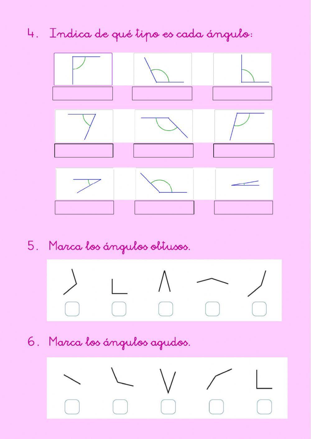 Tipos de ángulos